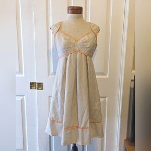 London Times seersucker fit and flair dress